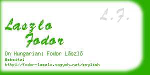 laszlo fodor business card